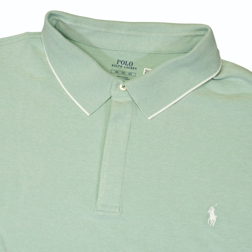 NEW Polo Ralph Lauren Polo Mens 4XB Green Mint Short Sleeve Tipped Collar Pony